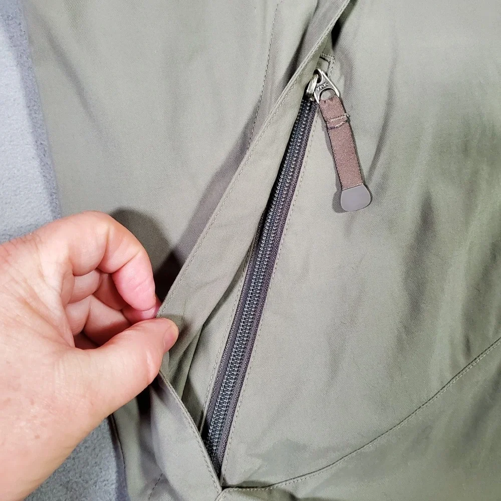 VTG The North Face HyVent Jacket Mens‎ XL Gray Black Colorblock Waterproof  Y2K